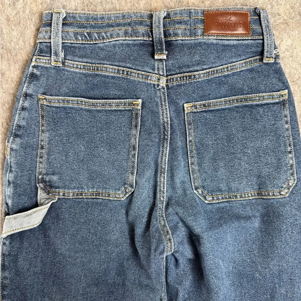 Vintage Hollister Dad‎ Jeans Women's 24 X 31 Blue Denim Cotton Ultra High Rise